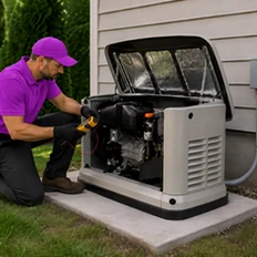 Standby generator and automatic transfer switch after commissioning